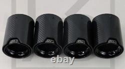 4 x BMW M5/M8 M Performance Black Carbon Fibre Exhaust Tips (F90/F91/F92/F93)