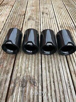 4 x BMW M5/M8 M Performance Black Carbon Fibre Exhaust Tips (F90/F91/F92/F93)