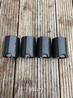 4 x BMW M5/M8 M Performance Black Carbon Fibre Exhaust Tips (F90/F91/F92/F93)