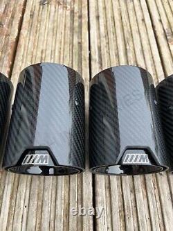 4 x BMW M5/M8 M Performance Black Carbon Fibre Exhaust Tips (F90/F91/F92/F93)