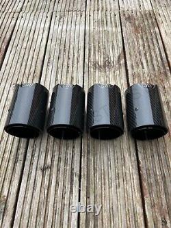 4 x BMW M5/M8 M Performance Black Carbon Fibre Exhaust Tips (F90/F91/F92/F93)