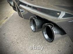 4 x BMW M5/M8 M Performance Black Carbon Fibre Exhaust Tips (F90/F91/F92/F93)