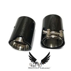 4x BMW M2 M3 M4 M5 M6 X5M X6M Carbon Fibre M Performance Exhaust Tips MPE