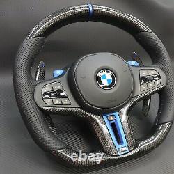 BMW 2020 M Performance G05 G06 G01 G02 Carbon Fiber Blue Design Steering Wheel