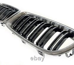 BMW 3 Series Grille Carbon Fibre F30 F31 Gloss Black M Performance by UKCarbon