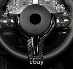 BMW Carbon Fibre Black Steering Wheel Trim M Performance M5 M6 F10 F12 F13 F06