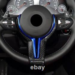 BMW Carbon Fibre Blue Steering Wheel Trim M Performance M5 M6 F10 F12 F13 F06
