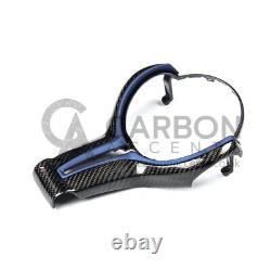 BMW Carbon Fibre Fiber Steering Wheel Trim Blue M Performance M2 F87 M3 M4