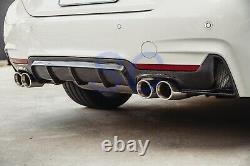 BMW F32 F33 F36 428 430 435 440 M Sport Carbon Fiber Rear Diffuser Quad Tips