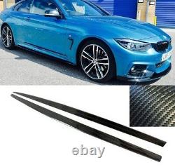 BMW F32 F33 M sport performance side skirts skirt extensions carbon fibre look