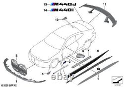 BMW Genuine Front Ornamental Grille Carbon M Performance Replacement 51135A59500