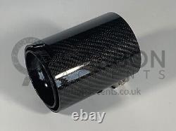 BMW M Performance Black Carbon Fibre Exhaust Tips M140i M235i M240i F Series