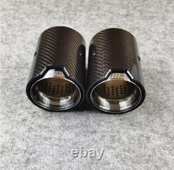 BMW M Performance Carbon Chrome Silver Exhaust Tips For BMW F8X M2 M3 M4 x4