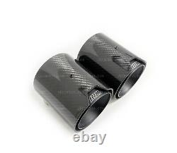 BMW M135i xDrive F40 Carbon Exhaust Tips M Performance Black by UKCarbon