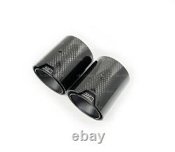 BMW M135i xDrive F40 Carbon Exhaust Tips M Performance Black by UKCarbon
