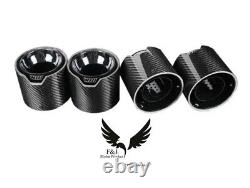 BMW M3 M4 (G80 G82 G83) M Performance Carbon Fibre Exhaust Tips X4 BLACK