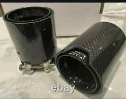 Black M performance Carbon Fiber Exhaust tip for BMW M135i, M140, M235i, M240i