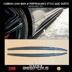 Bmw 3 F30 F31 M Performance Diffuser Splitter Lip Spoiler Side Skirt Carbon Look