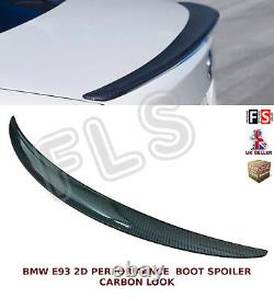 Bmw 3 Series E93 Performance Rear Trunk Boot Lip Spoiler Carbon Look Oem Fit