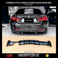 Bmw 4 F32 F33 F36 M Performance Diffuser Splitter Lip Spoiler Skirts Carbon Look