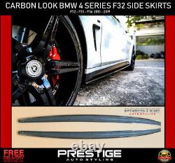 Bmw 4 Series F32 F33 F36 M Performance Carbon Fibre Look Side Skirts Lip 2012-19
