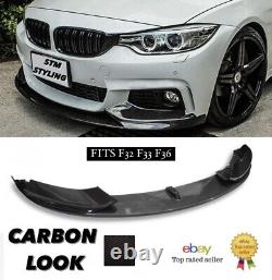 Bmw 4 Series M Sport F36 M Performance Front Splitter Lip Spoiler Carbon Look