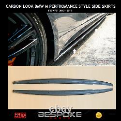 Bmw F30 F31 Carbon Look M Performance Style Side Skirt Extension 2012-2019