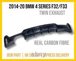 Bmw F32 F33 4 Series Rear Diffuser Bumper M Sport Performance Twin Carbon Fibre