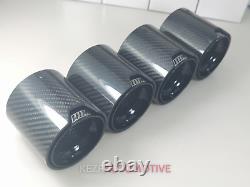 Bmw M Performance Mp Carbon Fibre Exhaust Tips Tailpipes X4 F90 M5 Gloss Black