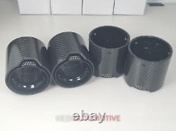 Bmw M Performance Mp Carbon Fibre Exhaust Tips Tailpipes X4 F90 M5 Gloss Black