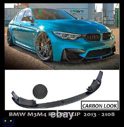 Bmw M3 M4 F80 F82 F83 Front Lip Splitter Spoiler Performance Style Carbon Look