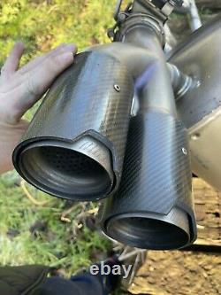 Bmw m performance titanium exhaust f80 m3 carbon fibre tips