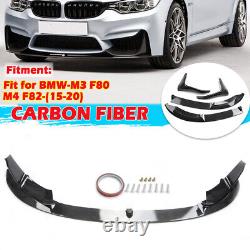 Carbon Fiber For Bmw M3 M4 F80 F82 F83 Front Splitter Lip Spoiler M Performance