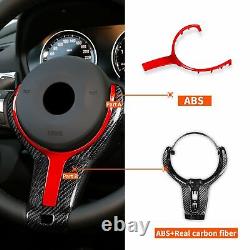 Carbon Fiber Steering Wheel Trim Cover For BMW M Performance 1/2/3/4/5/6 X5 X6