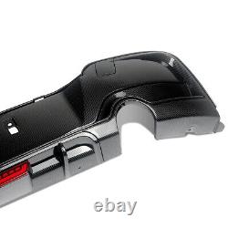 Carbon Look For BMW F20 F21 Pre-LCI Performance Style Rear Diffuser M140i with LED