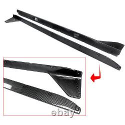 Carbon Look For BMW G80 M3 G82 G83 M4 Performance Side Skirt Extension Blades PP