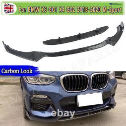 Carbon Look For Bmw X3 G01 X4 G02 M Performance Style Front Lip Splitter 2017+