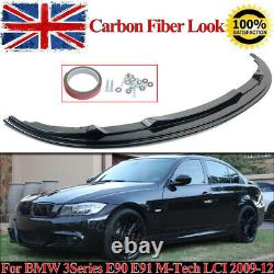 Carbon Look Front Splitter For BMW 3Series E90 E91 328i 330d M Sport 2009-12 LCI
