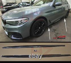 Carbon Look Performance Side Skirt Extension Blades For Bmw 5 Series G30 G31 Pp