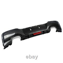 Carbon Look Rear Bumper Diffuser For BMW 1 Series F20 F21 2011-2015 With LED Light