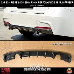 Carbon Look Rear Diffuser For Bmw 3 Series F30 F31 Dual Performance Bumper Lip