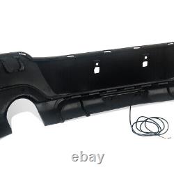 Carbon Look Rear Diffuser With LED Light For 11-15 BMW 1 Serie F20 F21 Performance