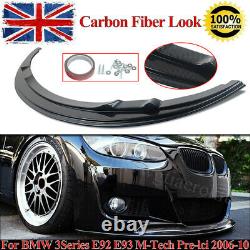 Carbon Painted Front Splitter Lip For BMW 3er E92 Coupe E93 M Performance 06-10