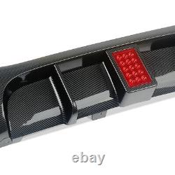 Carbon Painted Rear Diffuser With LED Light For BMW 3Series E90 E91 M-Tech 2005-12