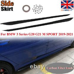 Carbon Style For Bmw 3 Series G20 M Performance Side Skirt Extensions Lip Blade