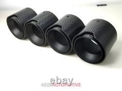 Ceramic Matte Black Bmw M Performance Carbon Fibre Exhaust Tips X4 G80 G82 M3 M4
