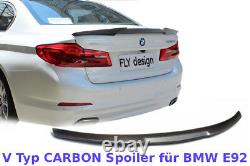 Echte CARBON V type HIGH KICK Spoiler Heckspoiler für BMW E92 3er Coupe 2006-13