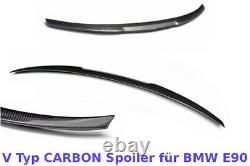 Echte CARBON neu V type spoiler für BMW E90 3er Limo 2006-13 Heckspoiler Flügel