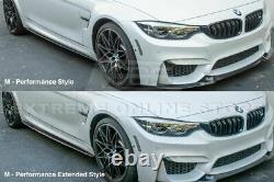 Extended Style CARBON FIBER Side Skirts For 14-18 BMW M3 F80 M Performance