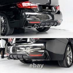 FOR BMW 4er F32 F33 F36 M SPORT M PERFORMANCE REAR DIFFUSER VALANCE CARBON LOOK
